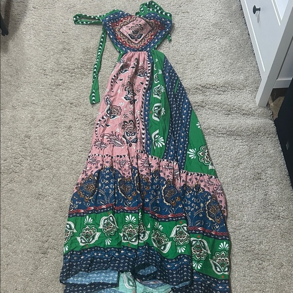 Farm Rio Cutout Halter Dress size L petite worn once EUC - Picture 3 of 3